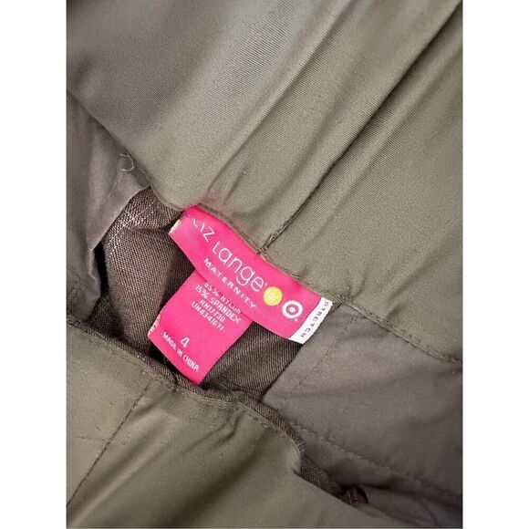 Liz Lange Maternity Stretch Brown and Tan Trouser Dress Pants Casual Pants Size - Picture 2 of 4